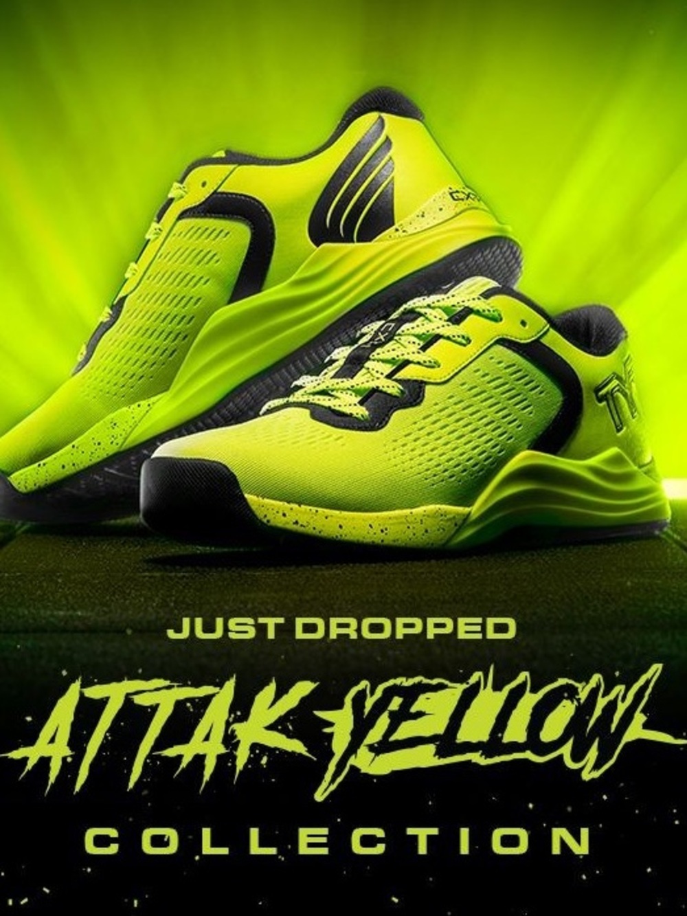 TYR Neon Yellow Athletic Sneakers with Black size 7.5